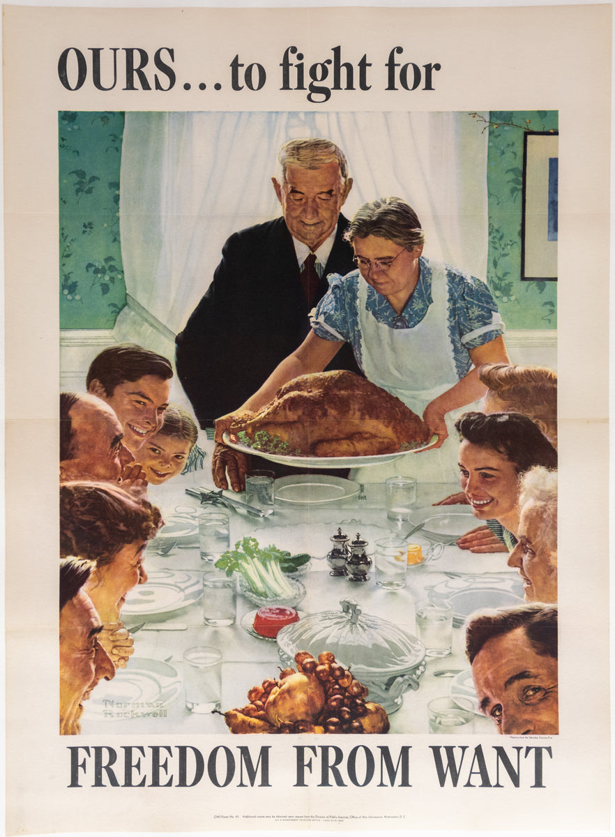 Norman Rockwell: Freedom of Want (Individual Poster) – Flying