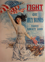 FIGHT OR BUY BONDS 1918 40 1/2 X 30