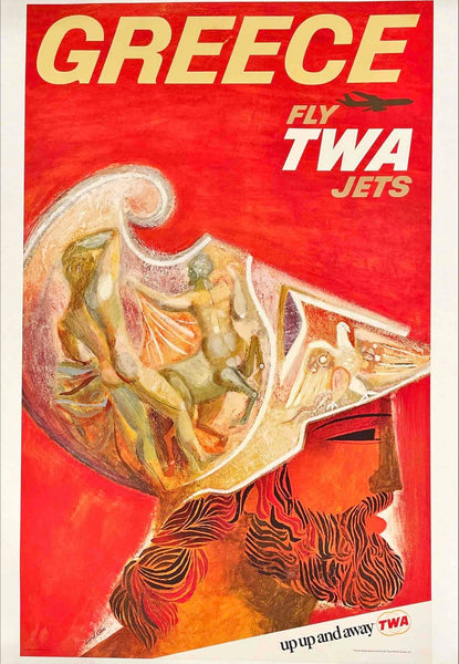 Greece Fly TWA Up Up and Away