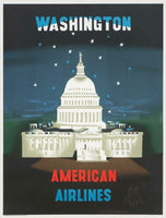 WASHINGTON AMERICAN AIRLINES 1950'S 40X30