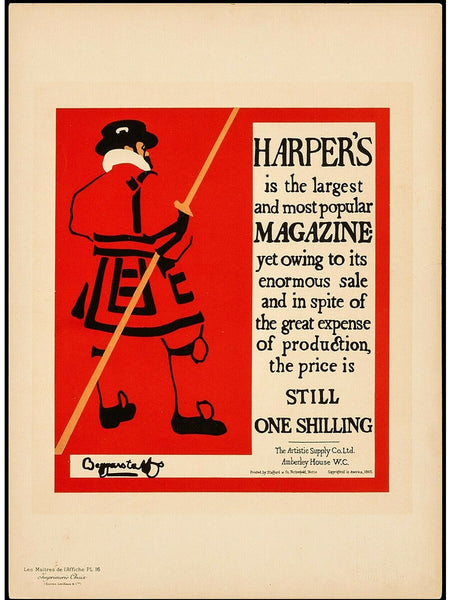 HARPER'S MAGAZINE 15 3/4 X 11 1/2 1896 (1895)