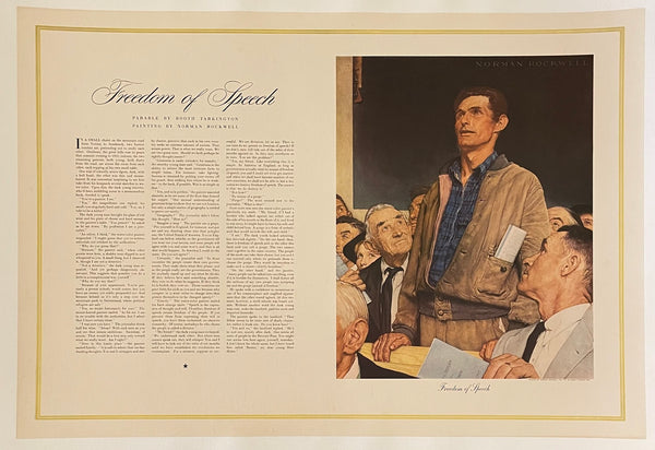 THE SATURDAY EVENING POST PRESENTS THE FOUR FREEDOMS - FREEDOM OF SPEECH