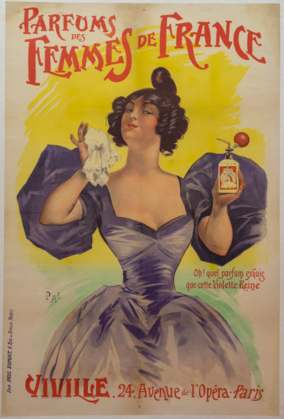 PARFUMS DES FEMMES DE FRANCE 1896 48 X 32 1/4 (RARE)