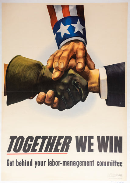 TOGETHER WE WIN 1943 40X28 1/2