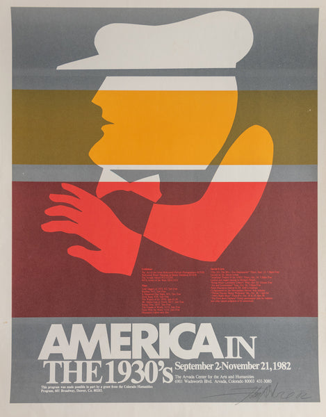 AMERICA IN THE 1930'S (SIGNED & DATED BY THE ARTIST)