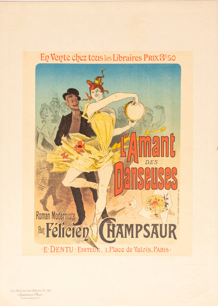 L'AMANT DES DANSEUSES, M.A. #45 15 3/4 X 11 1/2 1896 (1892)