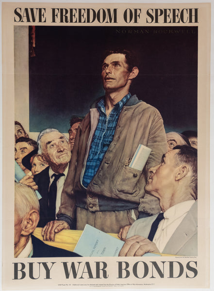 NORMAN ROCKWELL SAVE FREEDOM OF SPEECH