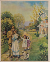 HOMECOMING, 1917 MATTED TO 25 1/2 X 21